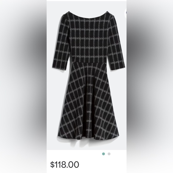 Leota Dresses & Skirts - The Seraphina Dress - Black and Gray Checkered knit